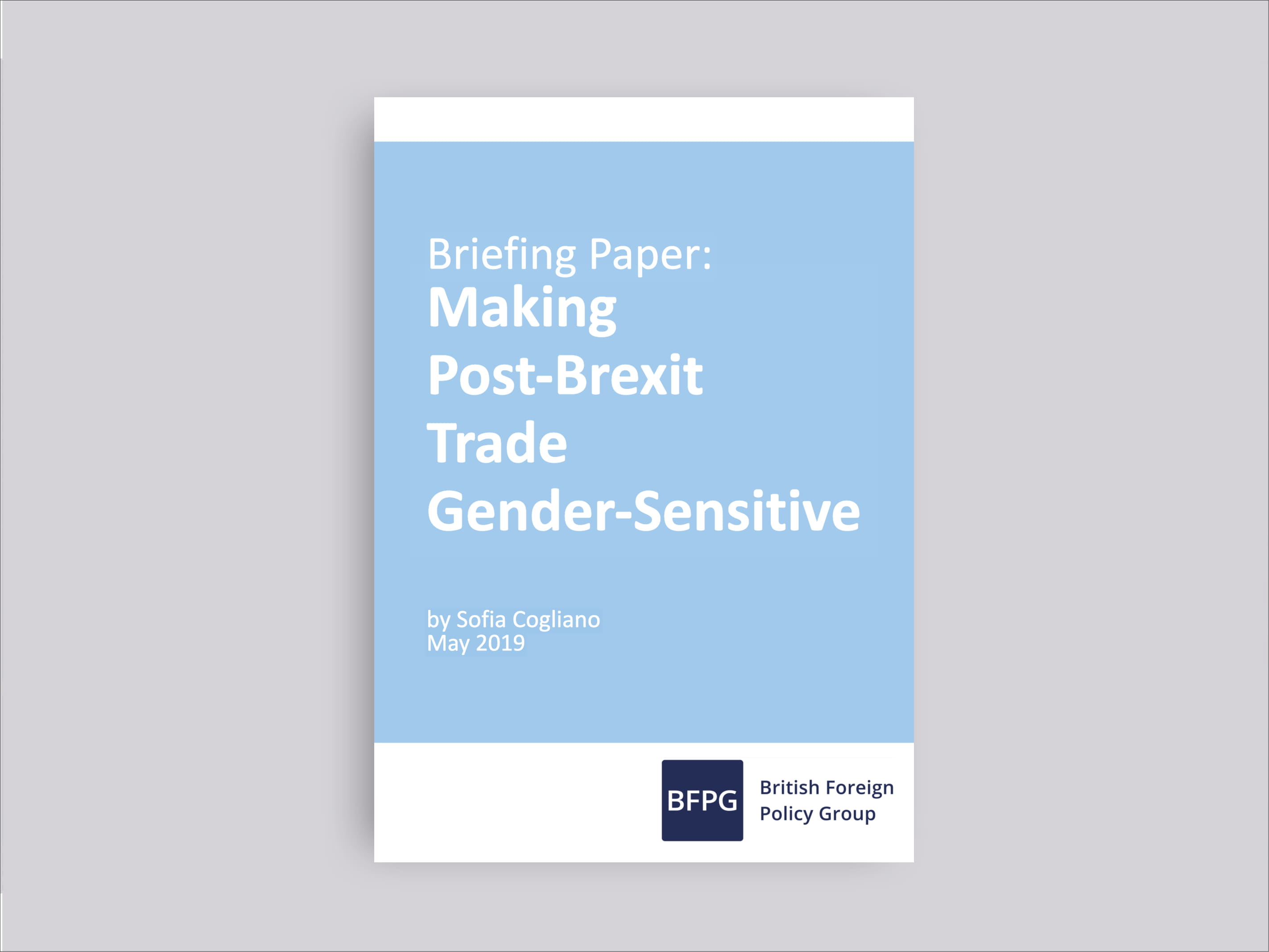 Making Post-Brexit Trade Gender-Sensitive Making Post-Brexit Trade Gender-Sensitive