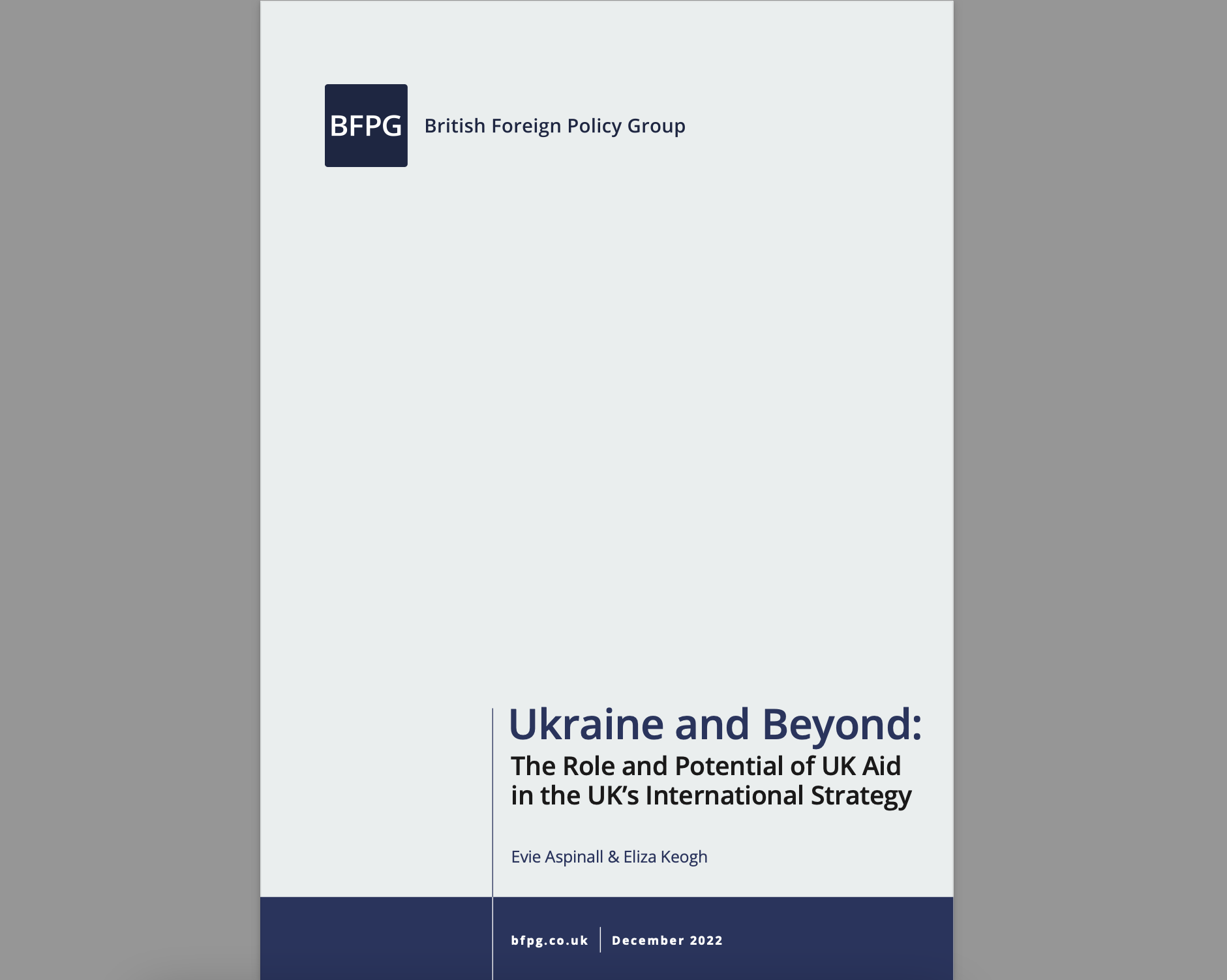 Ukraine And Beyond: The Role And Potential Of UK Aid In The UK's ...